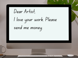email scam of artists
