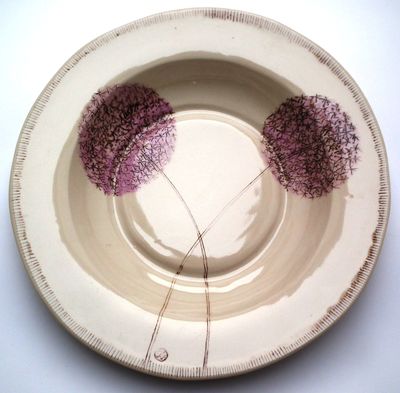Large round allium dish by Cressida Borrett