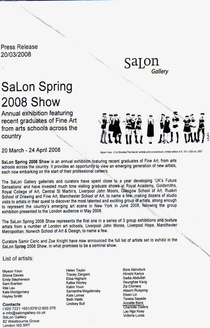 SaLon Gallery press release