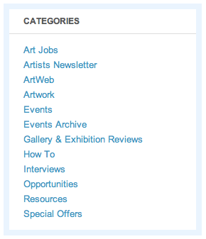 ArtWeb blog categories