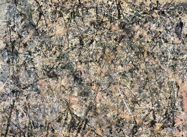 Jackson Pollock used household oil paint on large canvases